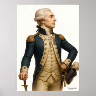 Layafyette - Französische Revolution Archivkunst d Poster