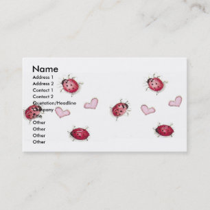 Laybugs et carte de visite de coeurs