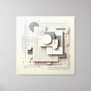 Layered Geometric Fusion Leinwanddruck