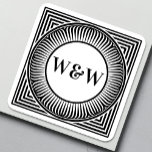 Layered Geometrische Monogram-Labels - Benutzerdef Quadratischer Aufkleber<br><div class="desc">Mit diesen schicken, individuellen Etiketten und einem faszinierenden geometrischen Monogramm-Design, das Ihre personalisierten Initialen umgibt, können Sie Ihre Artikel schmücken. Die kompakten Konzentrierten Rahmen und die ausgefeilten Texturen schaffen einen modernen High-End-Look auf jeder Oberfläche. Diese hochwertigen Etiketten mit Schalen und Stangen bieten höchsten Komfort und eignen sich perfekt für das...</div>