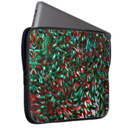 Layered Kurven, grün und bordeauxrot Laptopschutzhülle