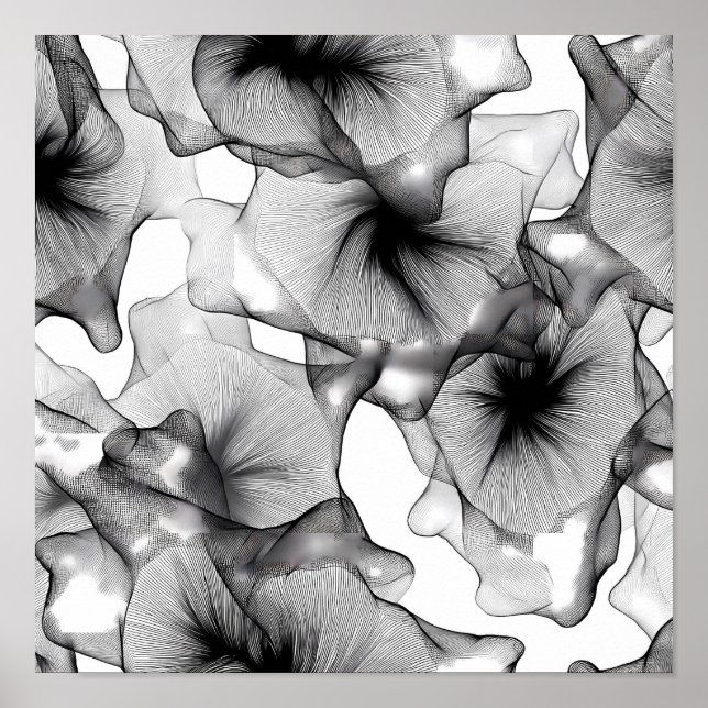 Layered Lace Labyrinth Dekorationsvorlage Linienku Poster (Vorne)