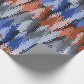 Layered Pine Forest Pattern Geschenkpapier