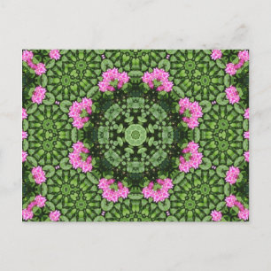 Layered Pink Lotus Mandala Postkarte