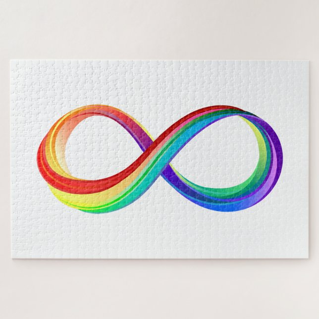 Layered Rainbow Infinity Symbol (Horizontal)
