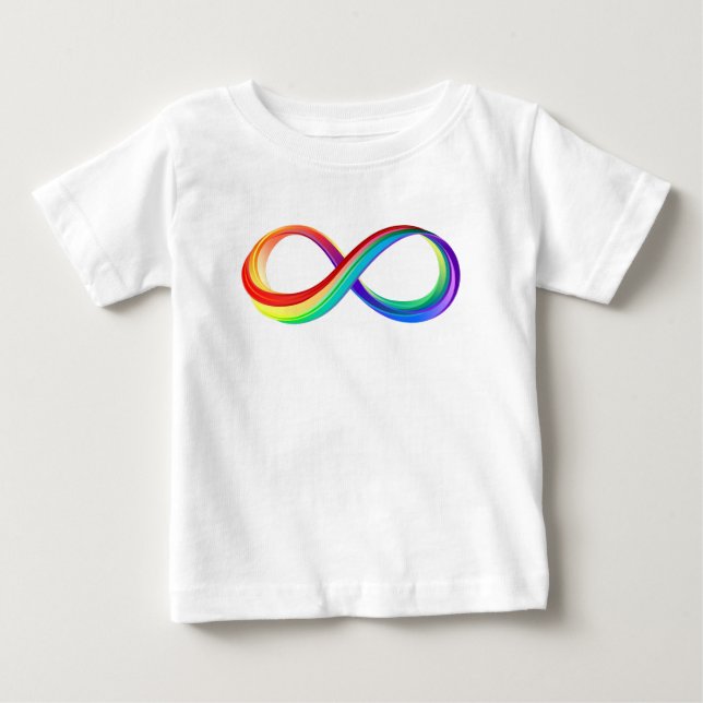 Layered Rainbow Infinity Symbol Baby T-shirt (Vorderseite)