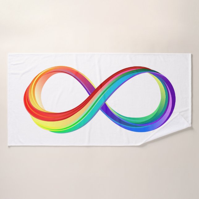 Layered Rainbow Infinity Symbol Badehandtuch (Badehandtuch)