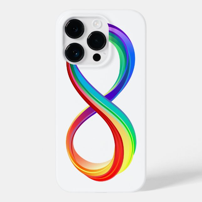 Layered Rainbow Infinity Symbol Case-Mate iPhone 14 Pro Hülle (Rückseite)