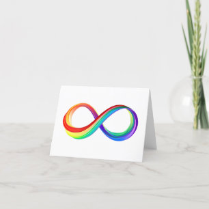 Layered Rainbow Infinity Symbol Dankeskarte