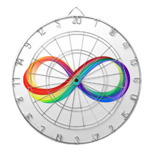 Layered Rainbow Infinity Symbol Dartscheibe