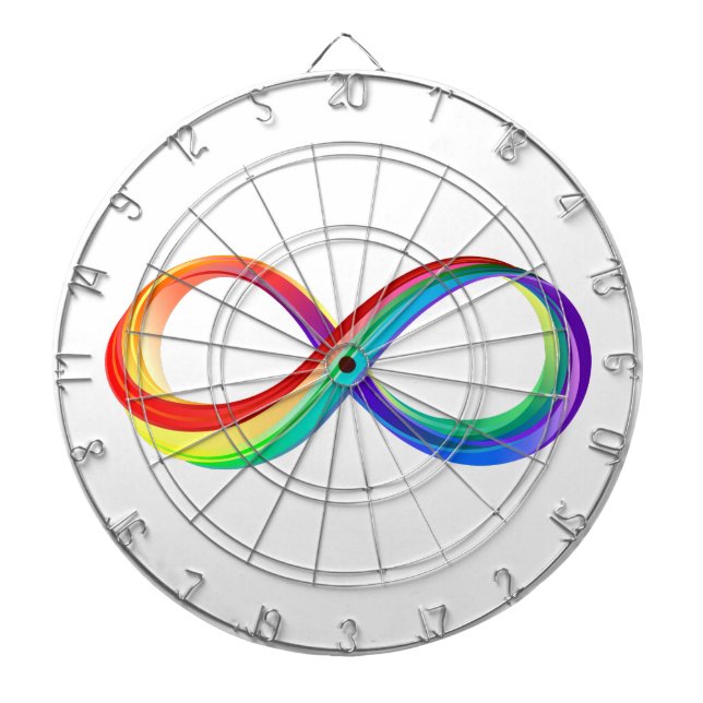 Layered Rainbow Infinity Symbol Dartscheibe (vorne)