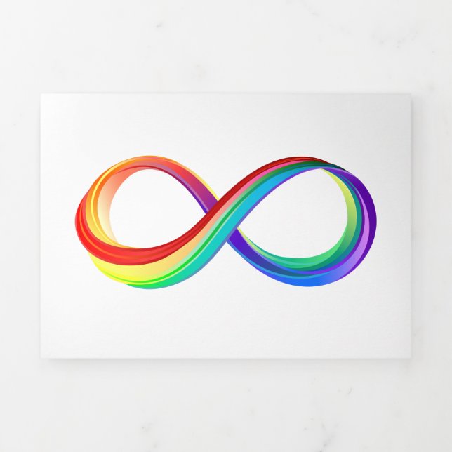 Layered Rainbow Infinity Symbol Dreifach-gefaltete Programmkarte (Cover)