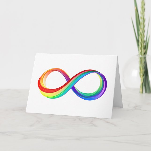 Layered Rainbow Infinity Symbol Einladung (Vorderseite)