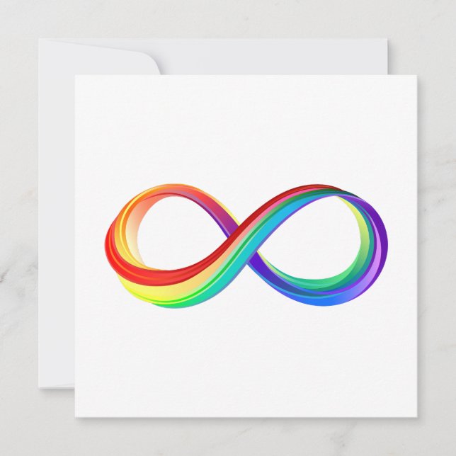 Layered Rainbow Infinity Symbol Einladung (Vorderseite)