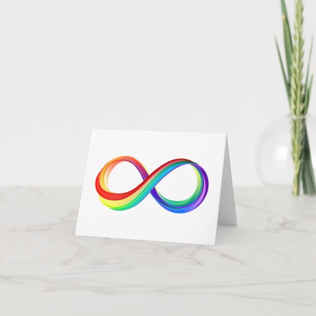 Layered Rainbow Infinity Symbol Einladung (Vorderseite)
