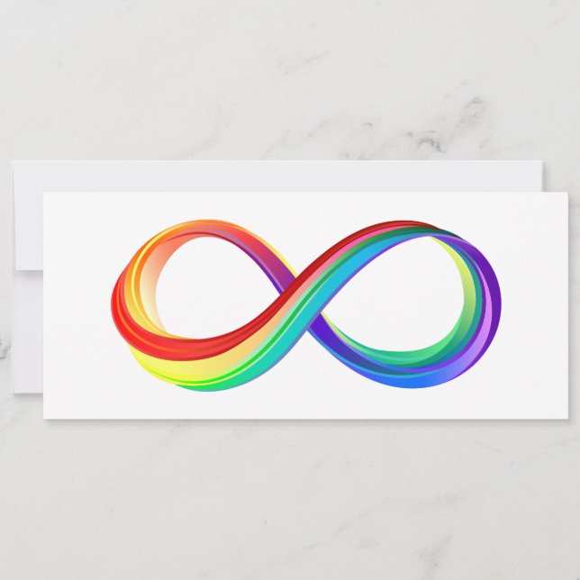 Layered Rainbow Infinity Symbol Feiertagskarte (Vorderseite)