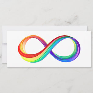 Layered Rainbow Infinity Symbol Feiertagskarte