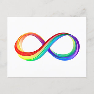 Layered Rainbow Infinity Symbol Feiertagspostkarte