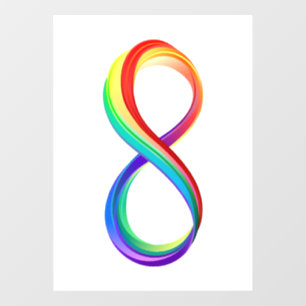 Layered Rainbow Infinity Symbol Fensteraufkleber