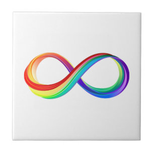 Layered Rainbow Infinity Symbol Fliese