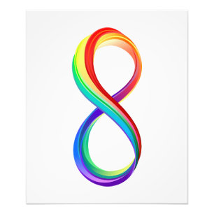 Layered Rainbow Infinity Symbol Fotodruck