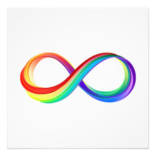 Layered Rainbow Infinity Symbol Fotodruck