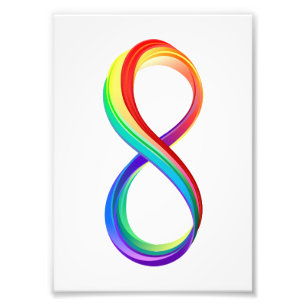 Layered Rainbow Infinity Symbol Fotodruck