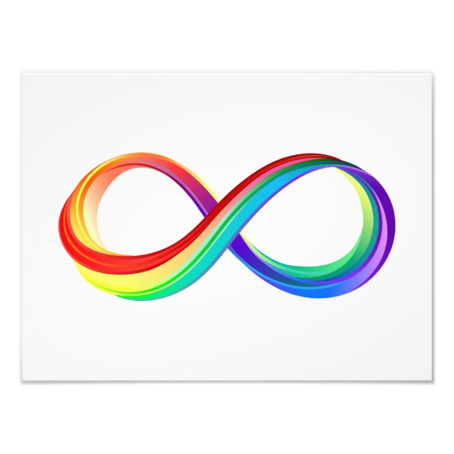 Layered Rainbow Infinity Symbol Fotodruck (Vorne)