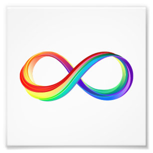 Layered Rainbow Infinity Symbol Fotodruck