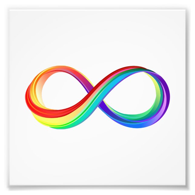 Layered Rainbow Infinity Symbol Fotodruck (Vorne)