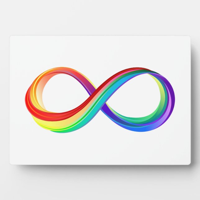 Layered Rainbow Infinity Symbol Fotoplatte (Vorderseite)