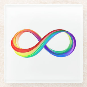 Layered Rainbow Infinity Symbol Glasuntersetzer