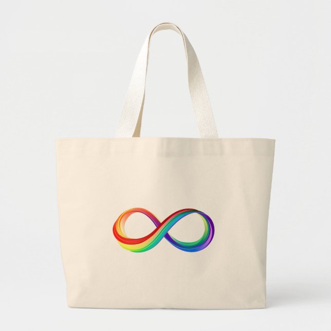 Layered Rainbow Infinity Symbol Jumbo Stoffbeutel (Vorne)