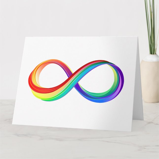 Layered Rainbow Infinity Symbol Karte (Vorderseite)