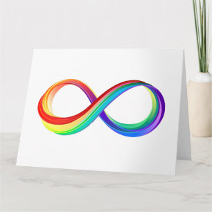 Layered Rainbow Infinity Symbol Karte