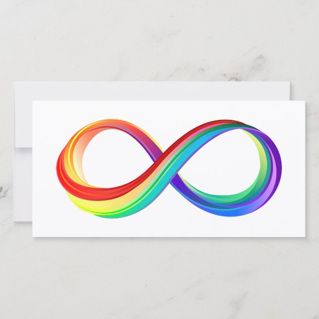 Layered Rainbow Infinity Symbol Karte (Vorderseite)