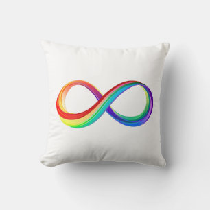 Layered Rainbow Infinity Symbol Kissen