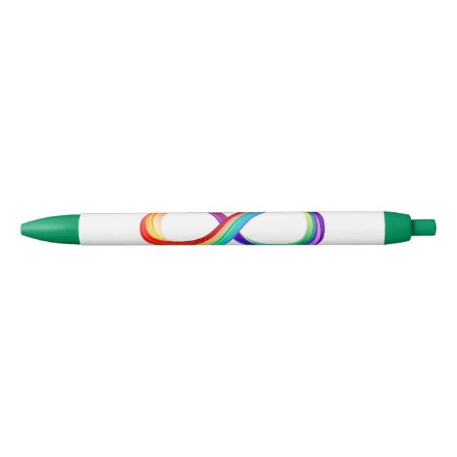 Layered Rainbow Infinity Symbol Kugelschreiber (Vorderseite)