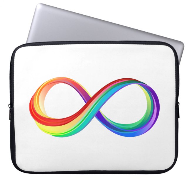 Layered Rainbow Infinity Symbol Laptopschutzhülle (Vorderseite)