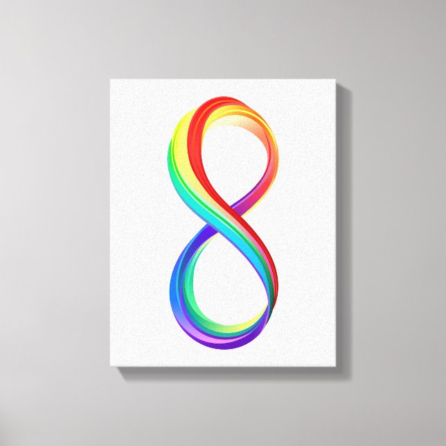 Layered Rainbow Infinity Symbol Leinwanddruck (Vorderseite)