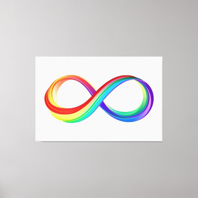 Layered Rainbow Infinity Symbol Leinwanddruck (Vorderseite)