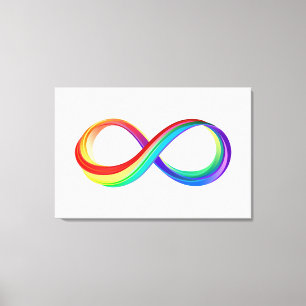Layered Rainbow Infinity Symbol Leinwanddruck