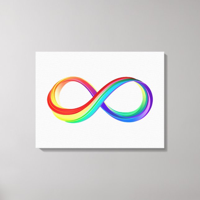 Layered Rainbow Infinity Symbol Leinwanddruck (Vorderseite)