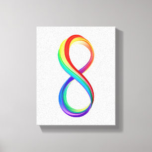 Layered Rainbow Infinity Symbol Leinwanddruck