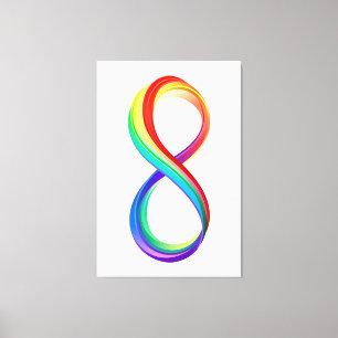 Layered Rainbow Infinity Symbol Leinwanddruck