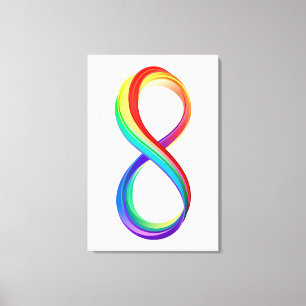 Layered Rainbow Infinity Symbol Leinwanddruck