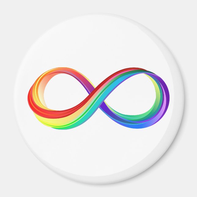 Layered Rainbow Infinity Symbol Magnet (Vorne)