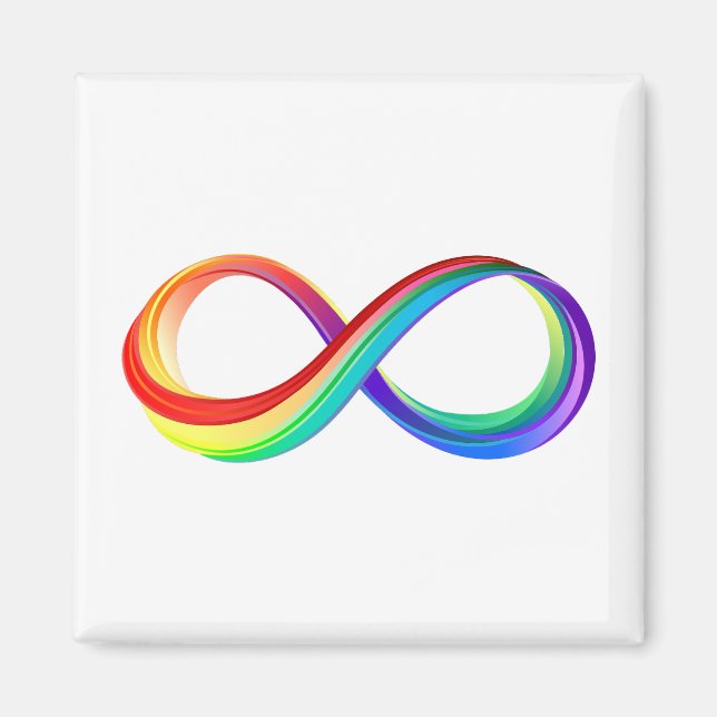 Layered Rainbow Infinity Symbol Magnet (Vorne)