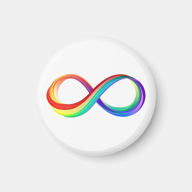 Layered Rainbow Infinity Symbol Magnet (Vorne)
