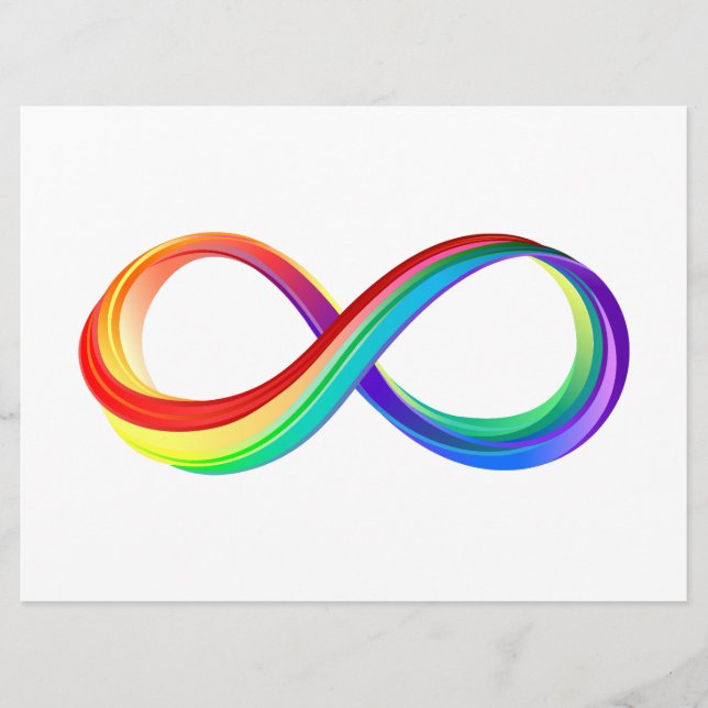 Layered Rainbow Infinity Symbol Menükarte (Vorderseite)